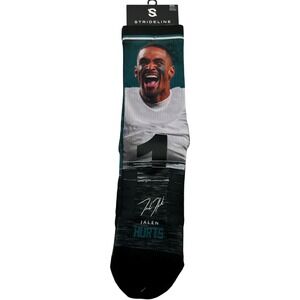 Strideline‎ Jalen Hurts Philadelphia Eagles NFL Crew Socks Mens M/L